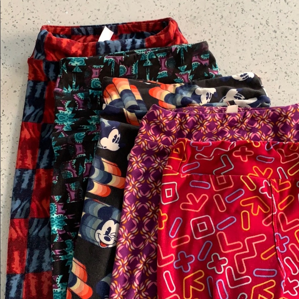 Five pairs of toddler LuLaRoe leggings